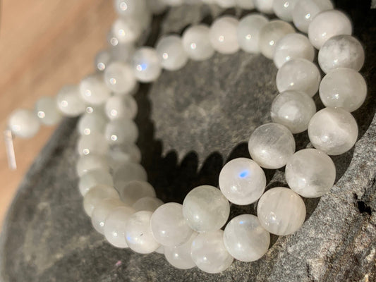 Rainbow Moonstone Rondelle Round Beads 4-4.3mm/ Natural Moonstone Beads / Glowing Moonstone Gemstone Beads /