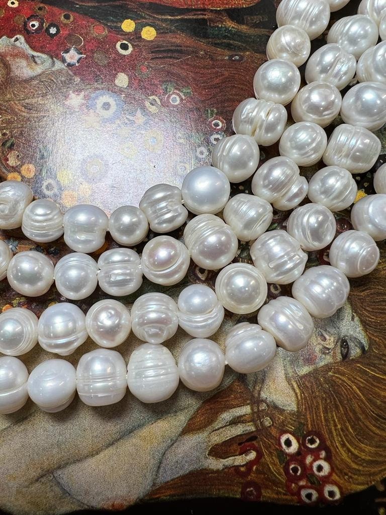 Large Freshwater Rustic Ivory Pearl beads Natural 8-10mm APPROX / Pearl Beads / Wedding Jewellery Beads / Mala beads Oval Potato