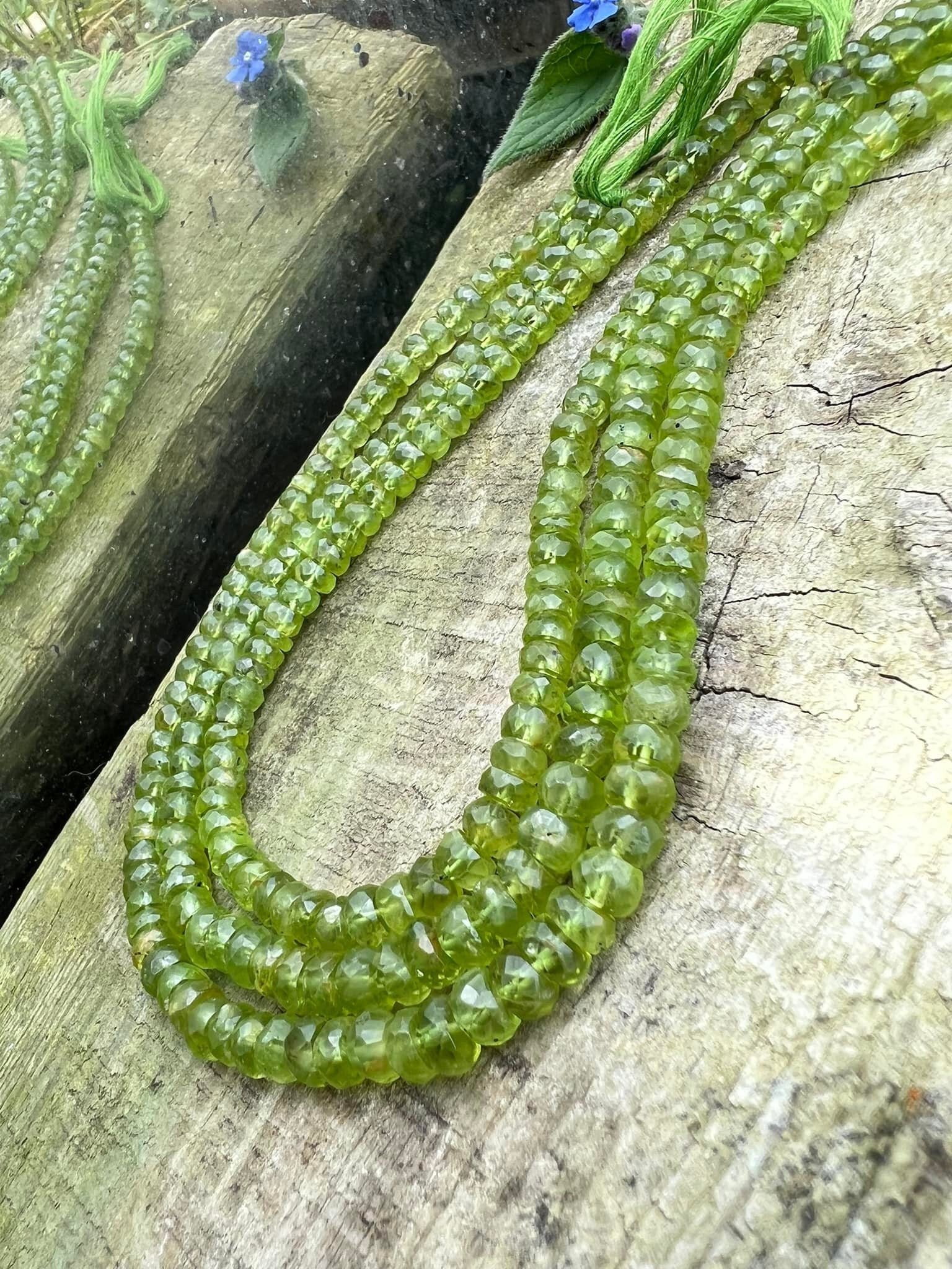 Natural green Handcut Rustic Peridot Green faceted Rondelle spacer Beads / Natural Peridot Gemstone Beads/ 5mm approx