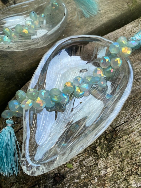 Natural Rustic Aqua Mystic AB Coated Chalcedony Faceted Handcut Briolette beads 10-12mm approx CHOOSE QUANTITY heart briolettes