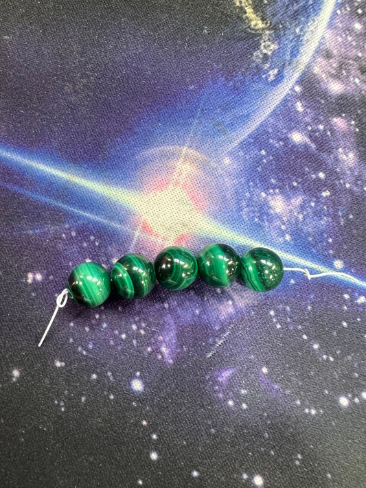 1 X High Quality 100% Natural Malachite Round Beads 8mm SINGLE BEAD