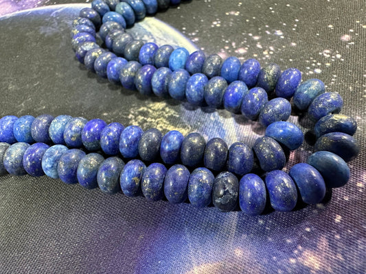 AAA Lapis Lazuli Smooth Matte Round Rondelle Beads 8 x 5 mm / Lapis Beads / Lapis Lazuli Gemstone / High quality Beads