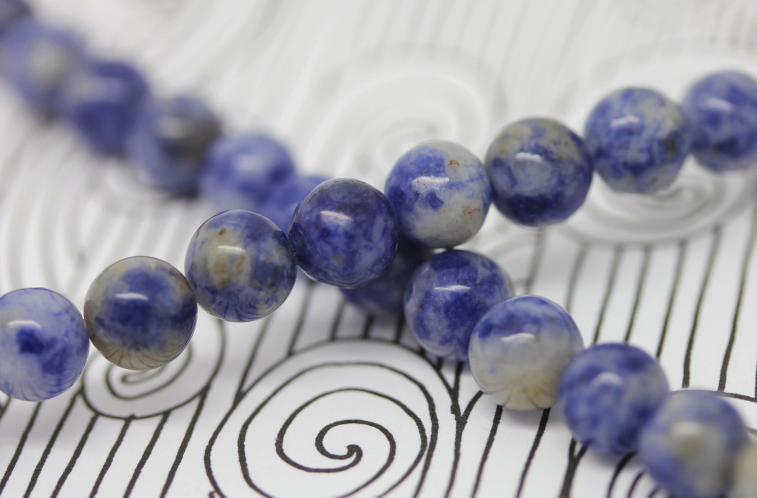 Denim Lapis Lazuli 6, 8, 10 mm / Lapis Beads / Denim Blue Lapis Gemstone Beads / Round Denim Lapis Beads / Natural Lapis Beads