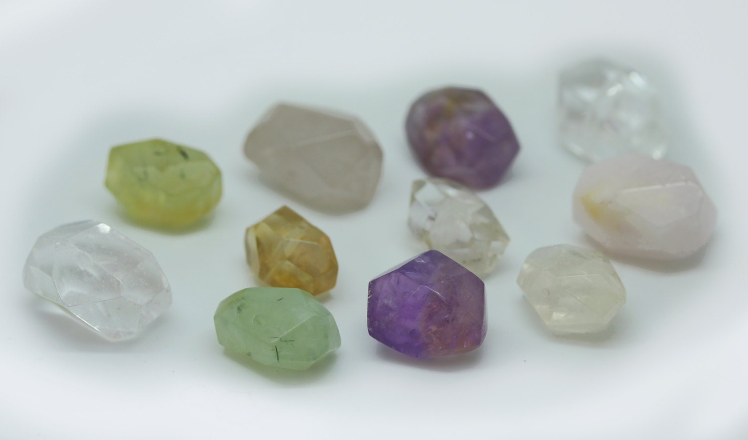 MULTI Natural Faceted Chunk Beads / Irregular Nuggets / Jewel Beads 9-20mm /Amethyst Rose Quartz Citrine Chunks / Large Gemstone beads